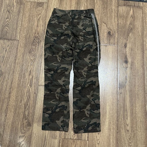 Abercrombie & Fitch Annie High Rise Pant Camo Ankle Straight Stripe Size 24/00 - Picture 4 of 4
